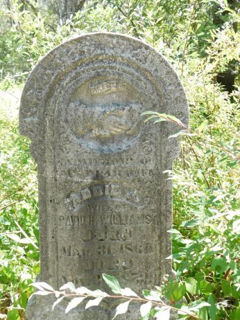 [Picture of Addie J Williams grave]